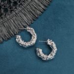 Textured-Silver-Hoop-Earrings