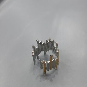 Dual-Tone-Textured-Statement-Ring