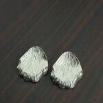 Silver-Leaf-Texture-Stud-Earrings