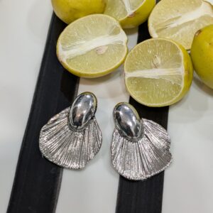 Ocean-Shell-Silver-Statement-Earrings